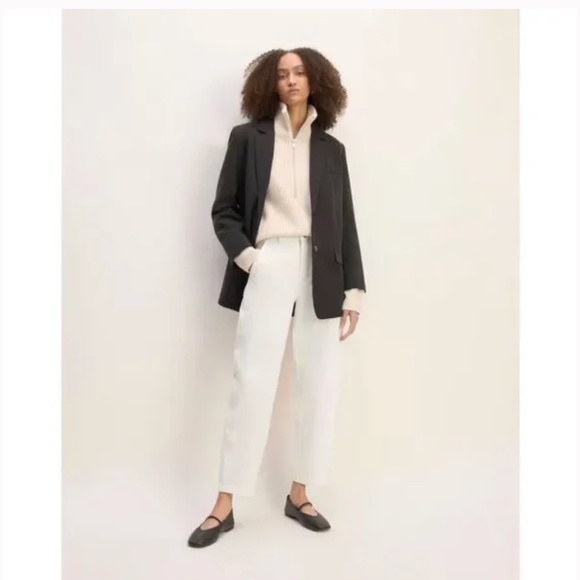 Everlane The Utility Barrel Pant Organic Cotton Bone Ecru Size 4 - Picture 1 of 14